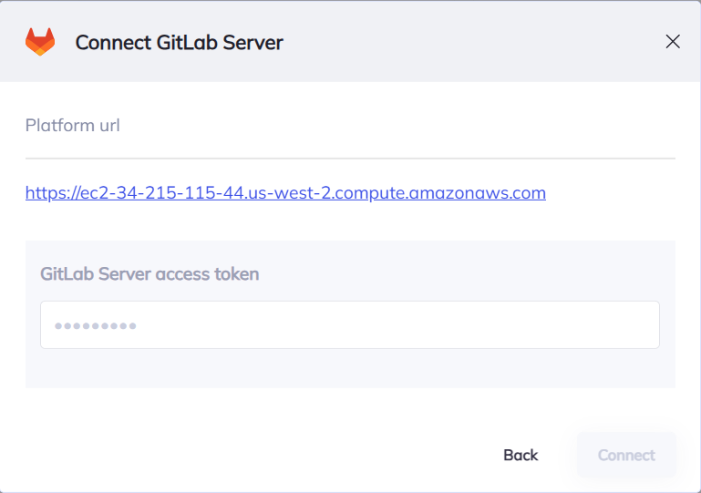 Enter GitLab access token
